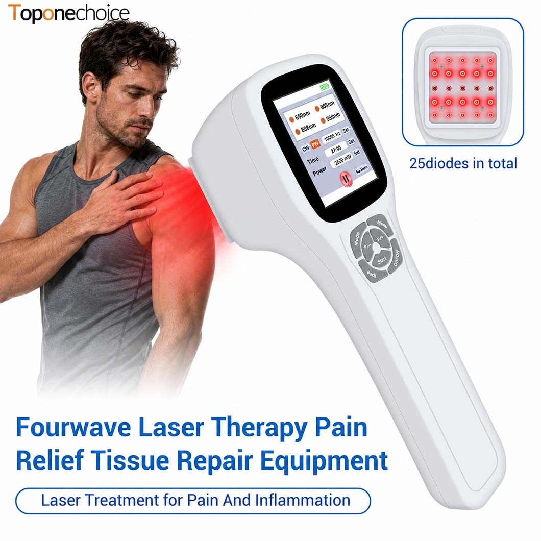 4 Wavelength Laser Therapy 25 Diodes 650 808 905 980nm Pain Management Device