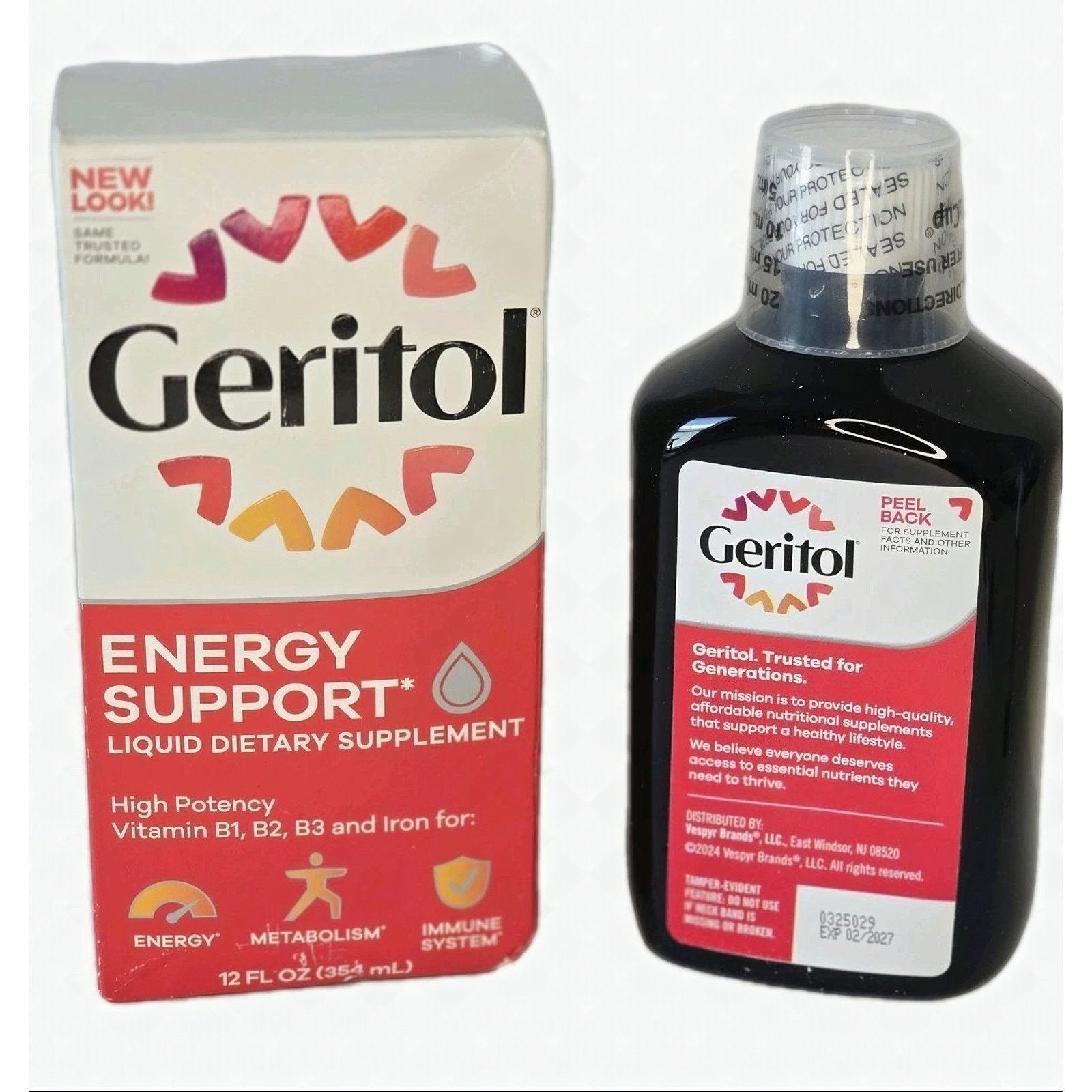 Geritol Liquid Multivitamin with Iron & B Vitamins, 12oz Energy Support