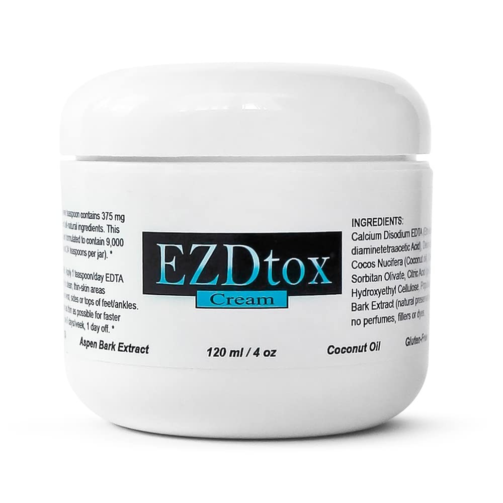 Heavy Metal Detox Cream with EDTA – 1 Month Supply – 4 oz Jar