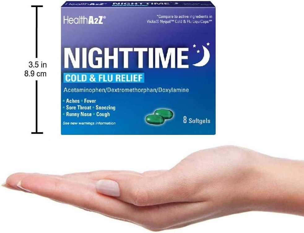Nighttime | Cold & Flu Medicine | Powerful Multi-Symptom Nighttime Relief 192…