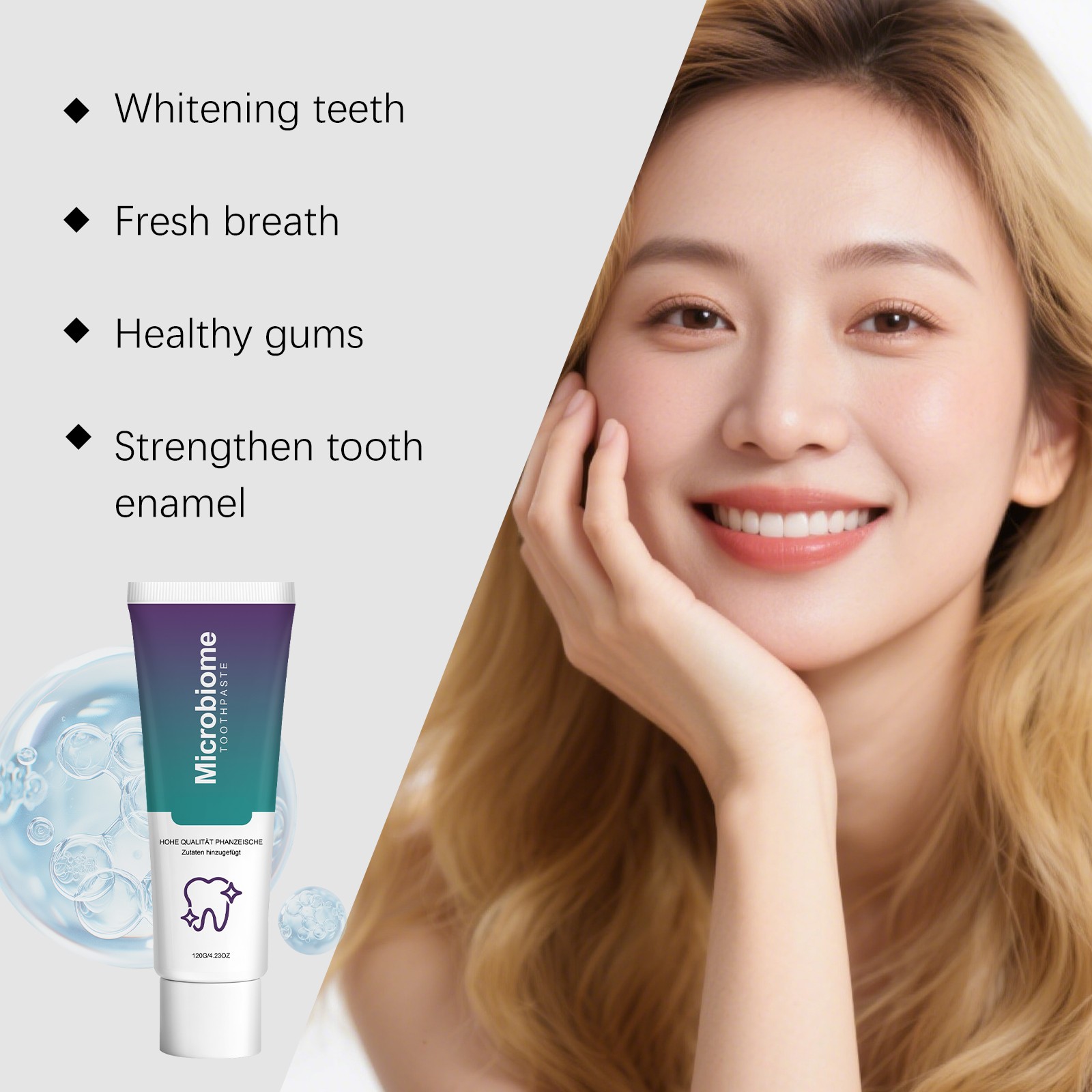 7.5% Hydroxyapatite Toothpaste Remove Yellow Tooth Stains For Sensitive Teeth