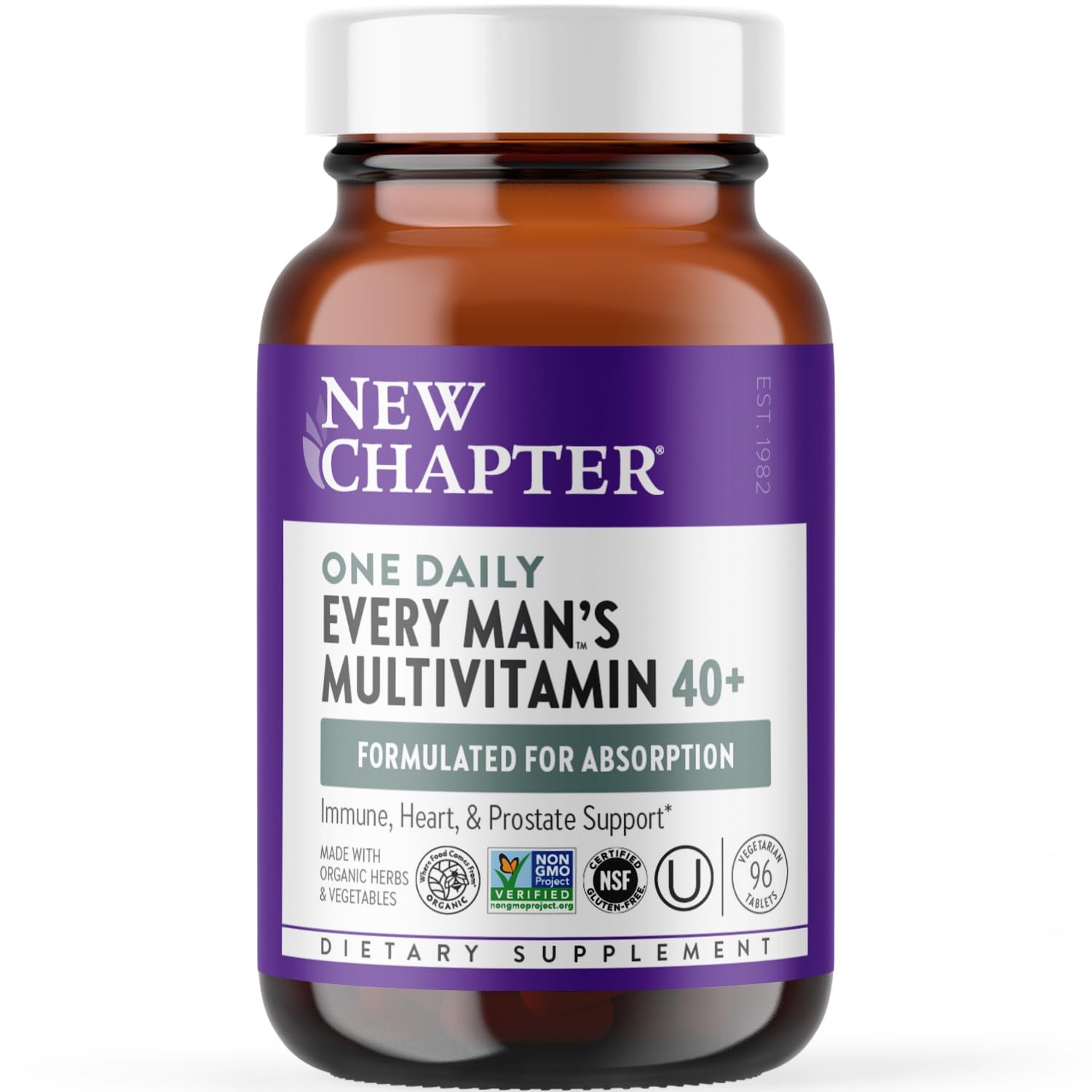 Men s Multivitamin 40+ Extra B6 B12 D3 Immune Support 96 Tablets Chapter Zinc