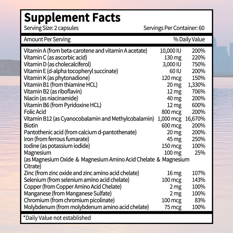(5 pack）Bariatric Multivitamin | Capsule | 45mg |120 Count