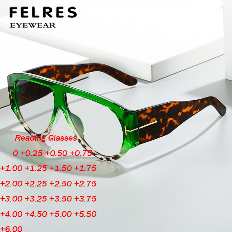 Blue Light Blocking Reading Glasses Men Women Oval Large Frame Fashion Glasses