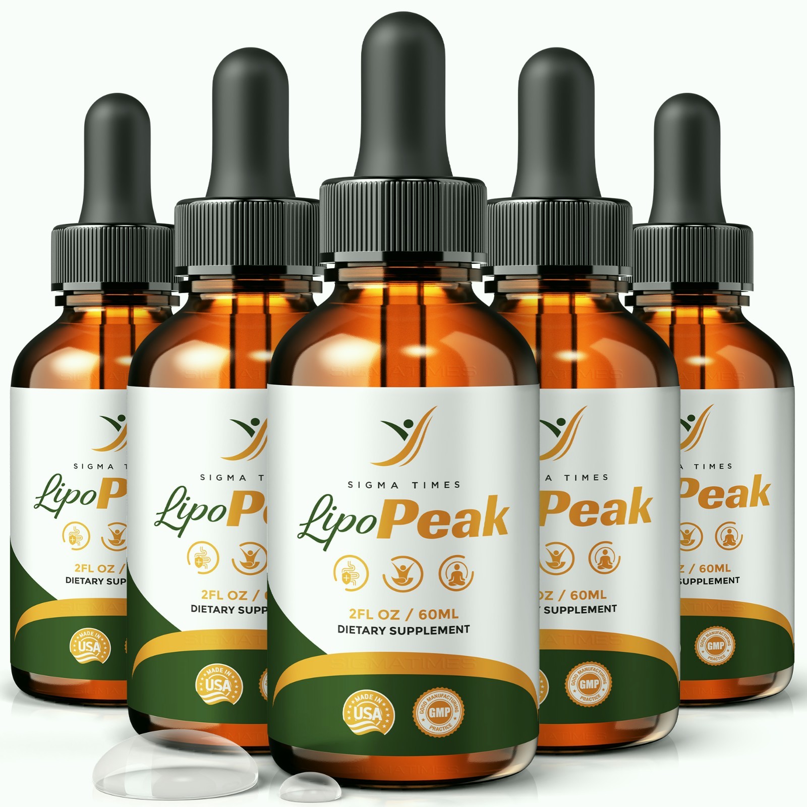 Lipo Peak Drops for Weight Loss, LipoPeak Liquid Supplement for Metabolism – 5PK