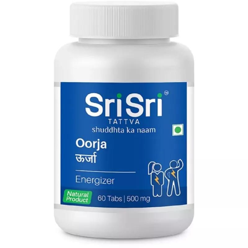 Sri Sri Tattva Oorja 60 Tablets Ayurvedic Energizer Contains Swet Musli & Shigru