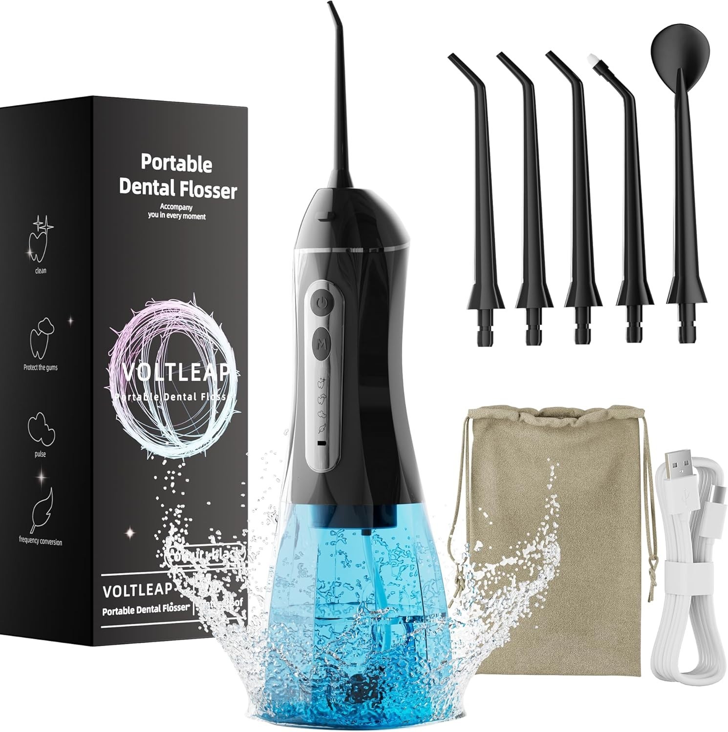 Cordless Water Flosser Dental Oral Irrigator Travel Teeth Cleaner Floss Pick
