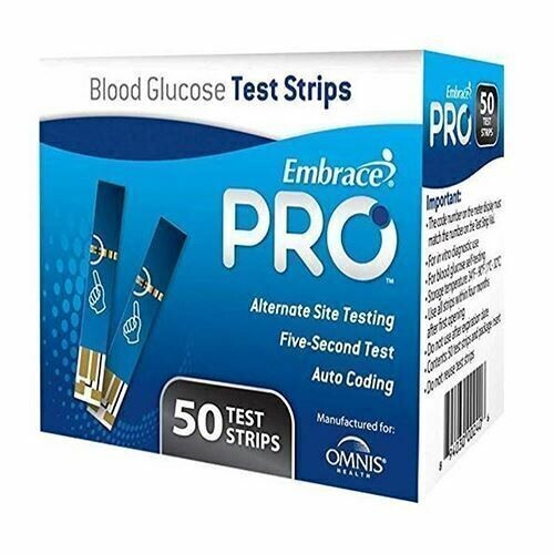 Embrace Pro Blood Glucose 50 Test Strips Exp: 04/16/2026