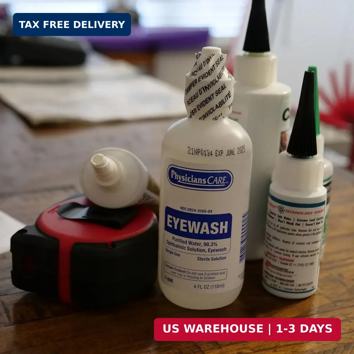PhysiciansCare by First Aid Only 7-006 Eye Wash Solution, 4 oz Bottle