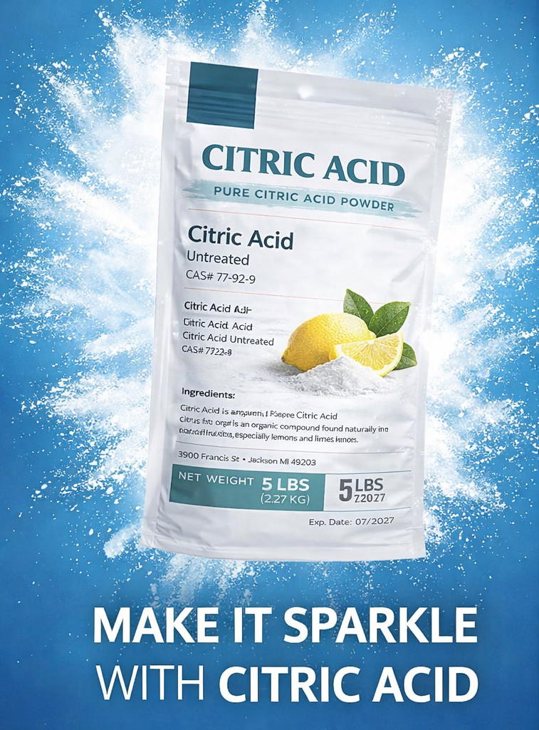 5lb Pure Citric Acid Powder 100% – Organic – Tech Grade –