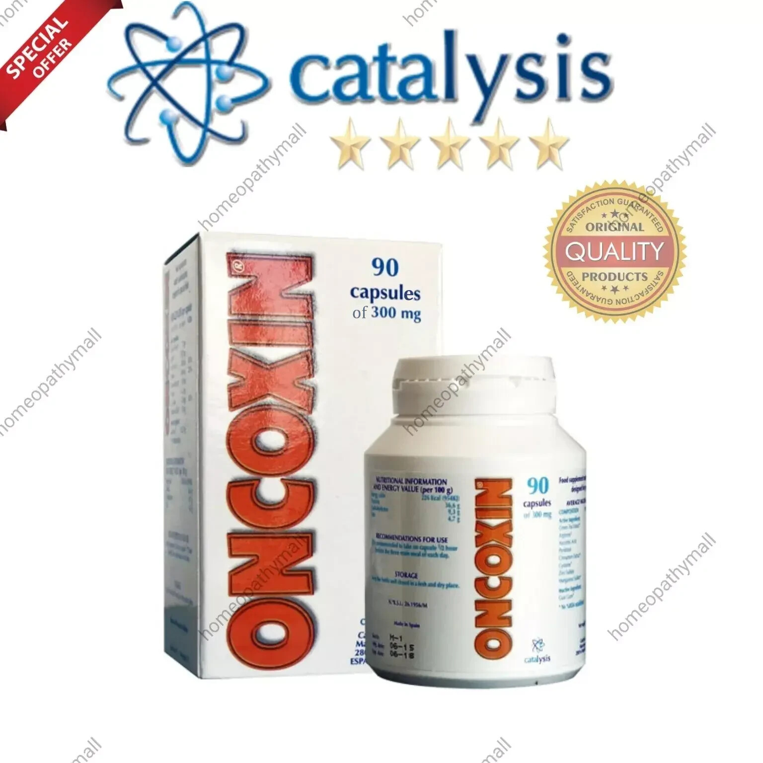 Oncoxin 90 capsules Catalysis Antioxidants Food Specially Formulated