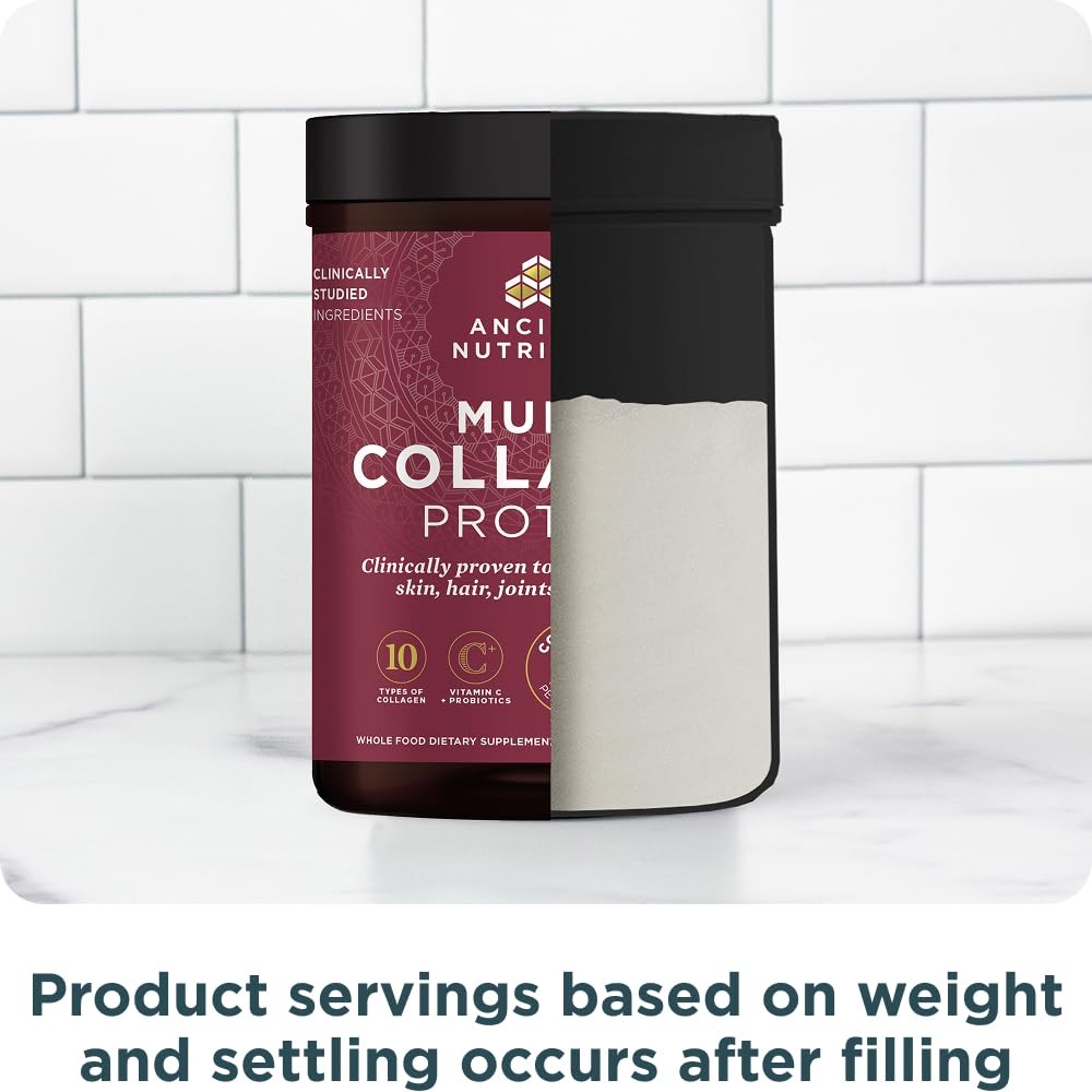 Ancient Nutrition Hydrolyzed Multi Collagen Peptides Powder, 60 Servings, Red