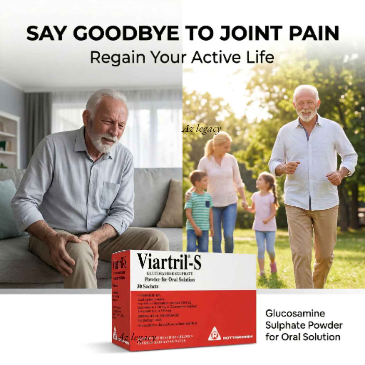 BUY 3 FREE 2 Viartril-S Powder For Joint Pain Glucosamine Sulphate 1500Mg 30’s