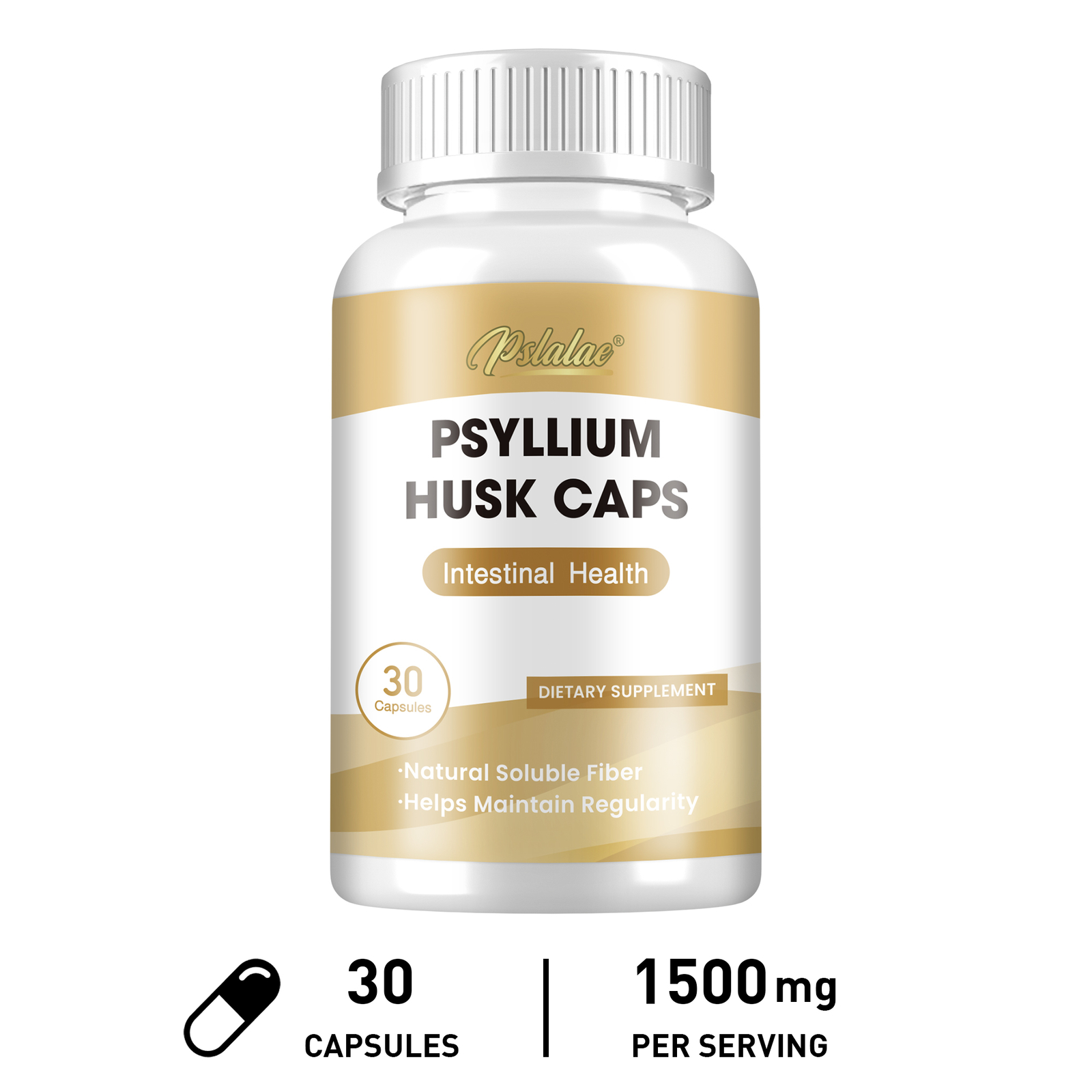 Psyllium Husk Caps 1500mg – Digestion Health Booster and Support Overall Health