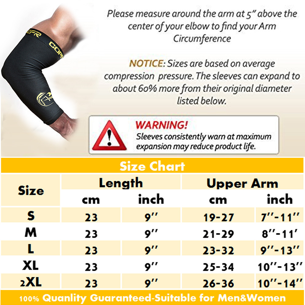 Copper Elbow Brace Compression Support Sleeve Arthritis Tendonitis Joint Pain HG