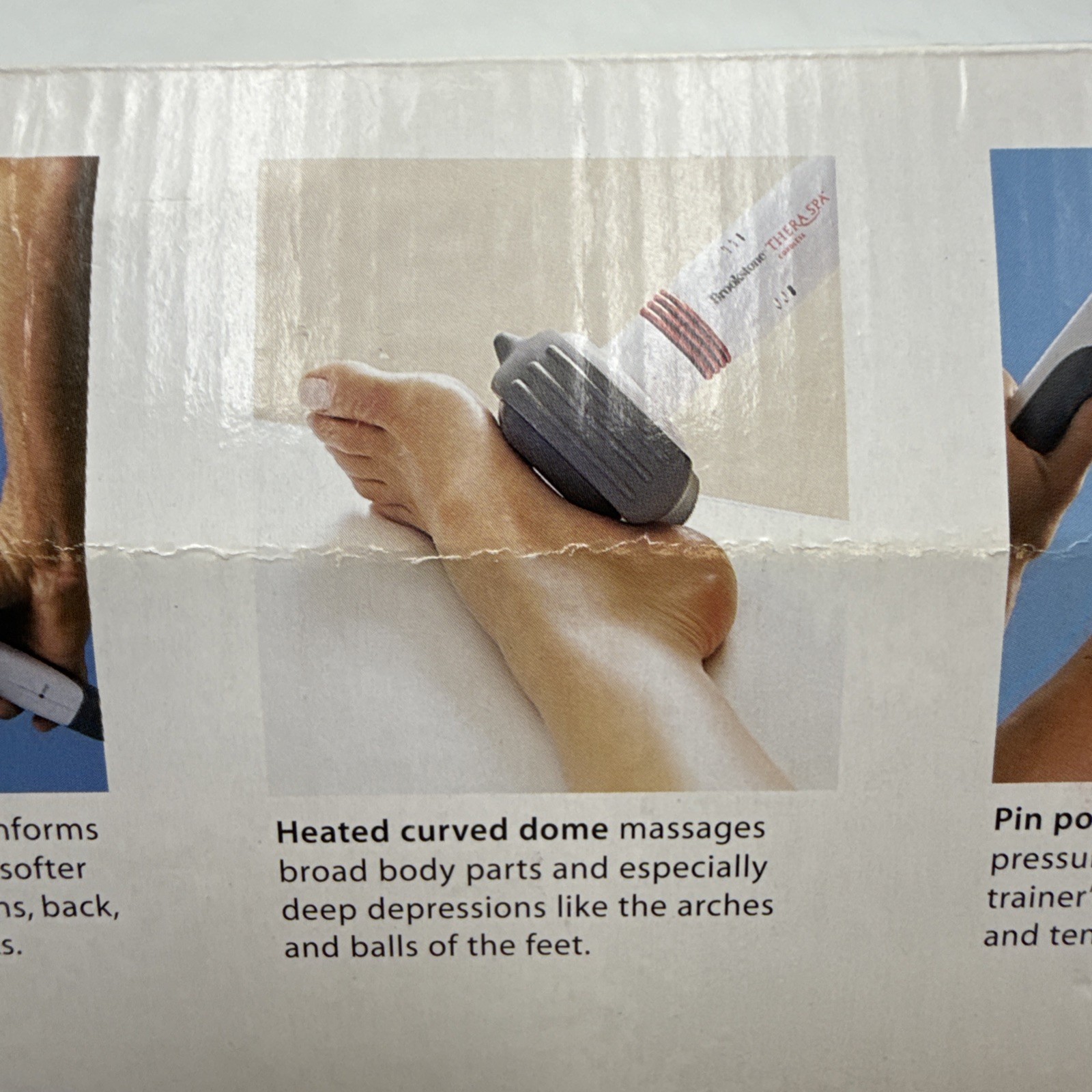 Brookstone THERA SPA Adjustable 2 Speed Heated Hand Held Massager Tested Working