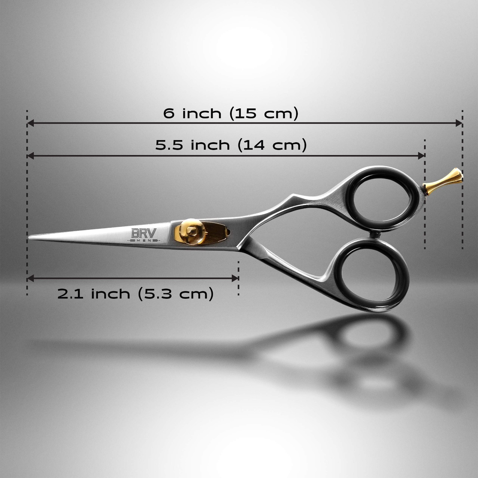 5.5″ Mustache & Beard Trimming Scissors – High Carbon Steel, Razor Sharp Shears