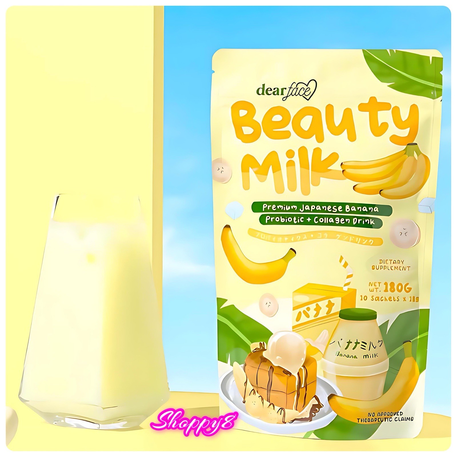 Dear Face Beauty Milk Premium Japanese Banana Probiotics + Collagen Drink