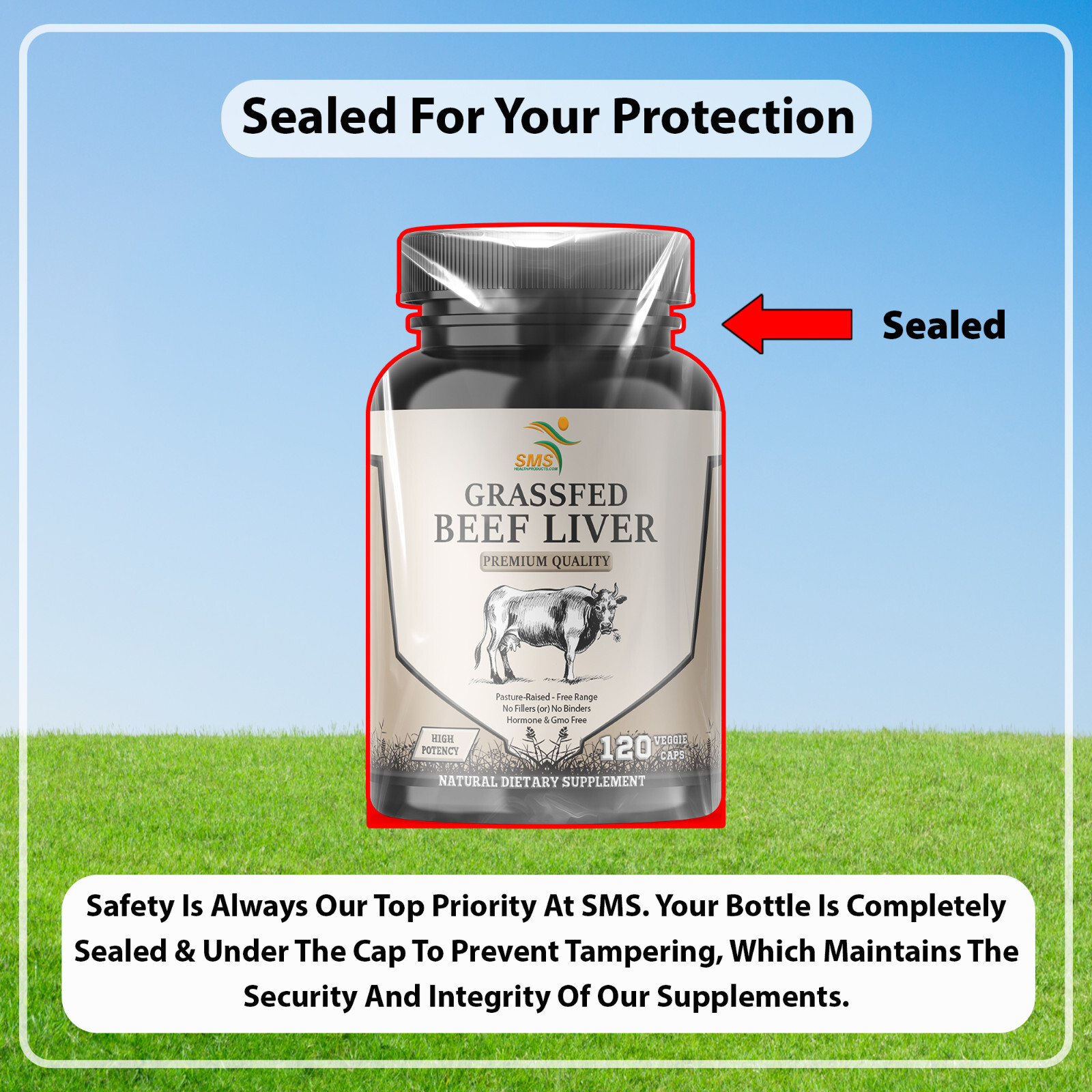 Desiccated Beef Liver Capsules, 100% Grass Fed Undefatted (3 Pack) 360 Capsules