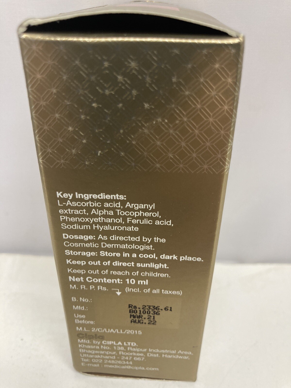 VCX Cipla, Vitamin C, E, Ferulic Serum (10 ml) US Seller