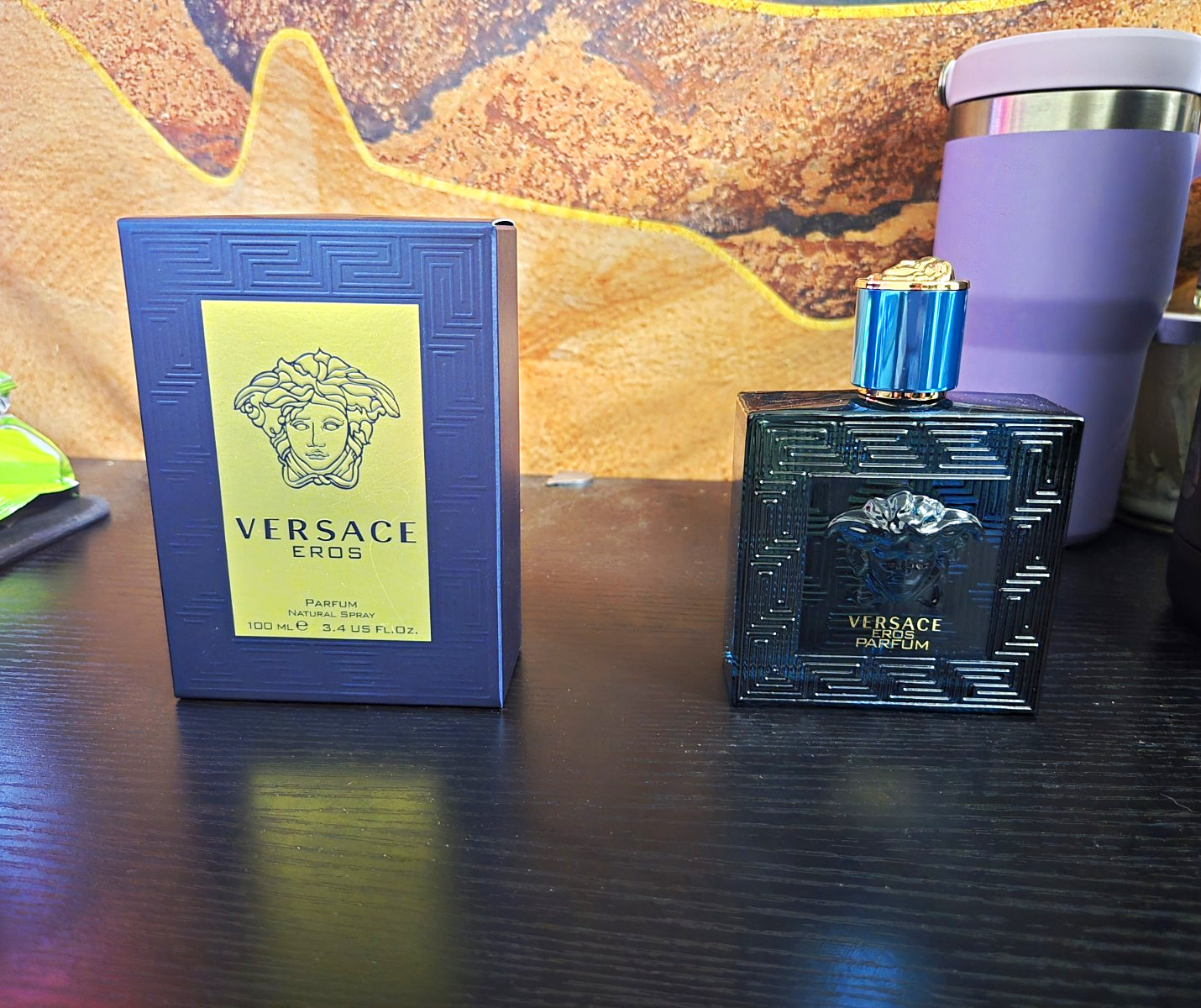 Versace Eros Parfum Spray 3.4 fl oz Regular Size Blue Bottle