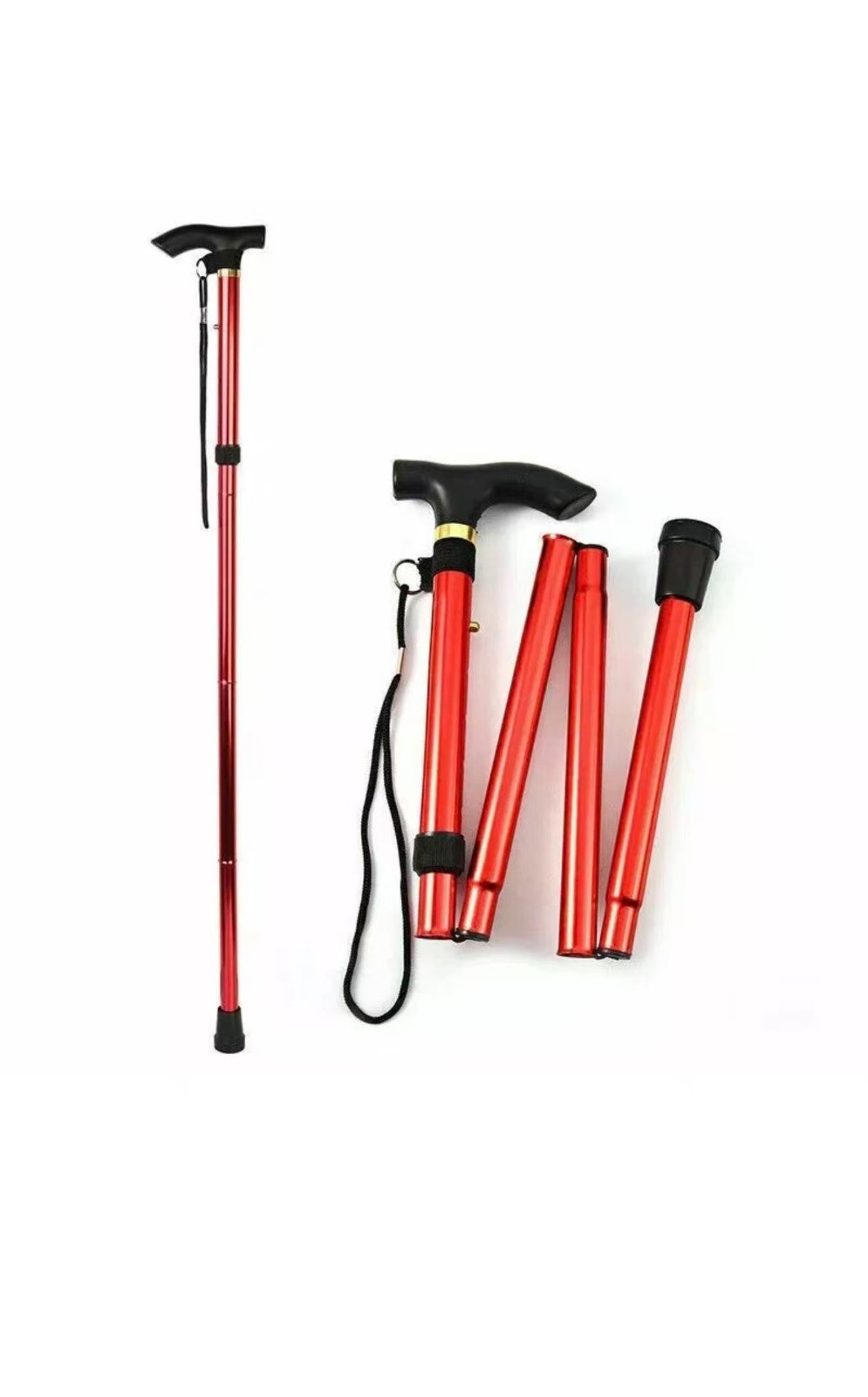 Cane Walking Stick Adjustable Folding walking Aluminum Collapsible Travel Hiking