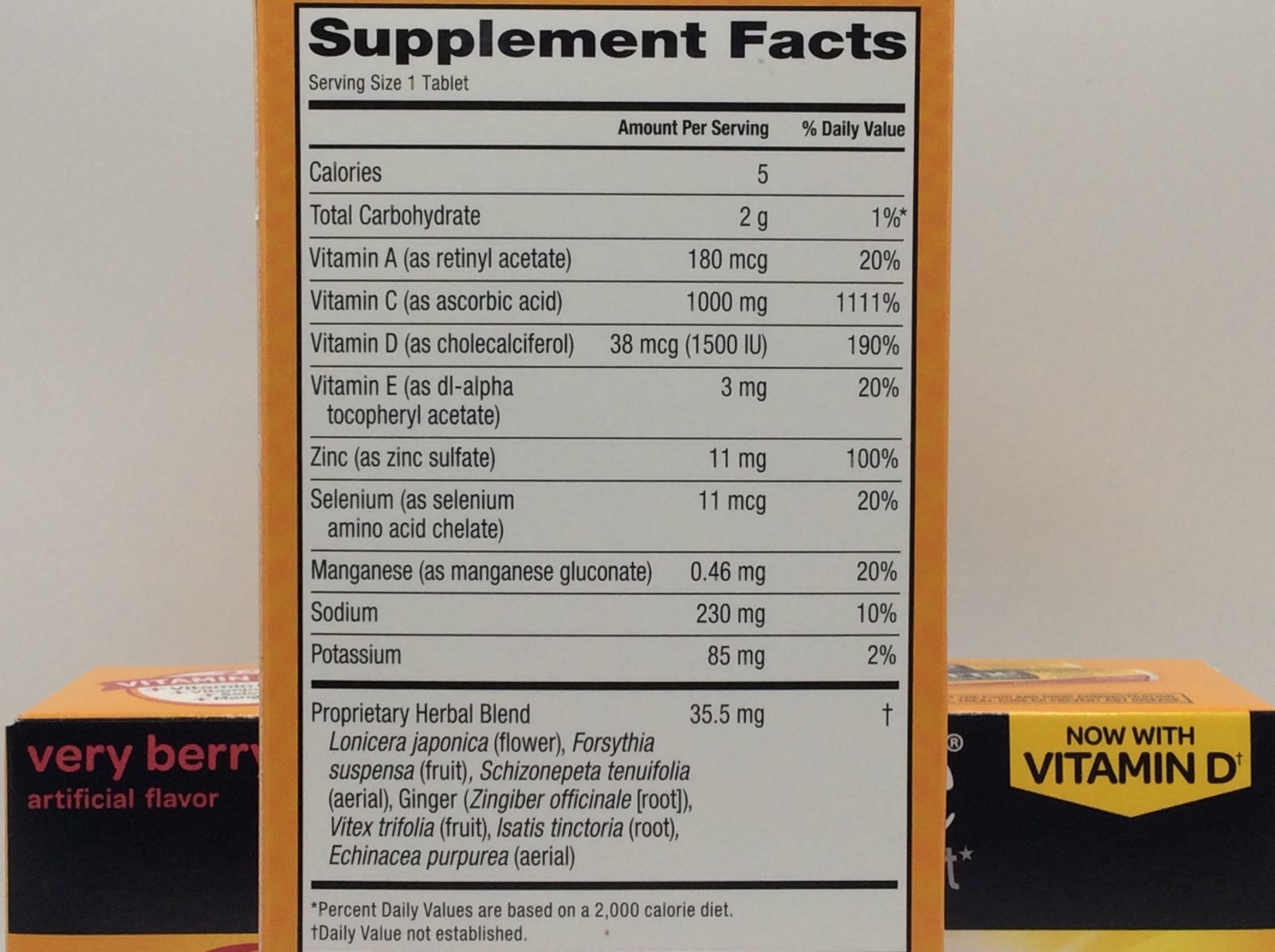 Airborne Immune Support 72 Effervescent Tablet Vitamin C 1000mg +Zinc Very Berry