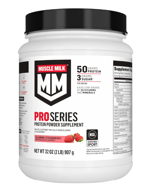 Muscle Milk Pro Series Protein Powder, Strawberry, 2 lb