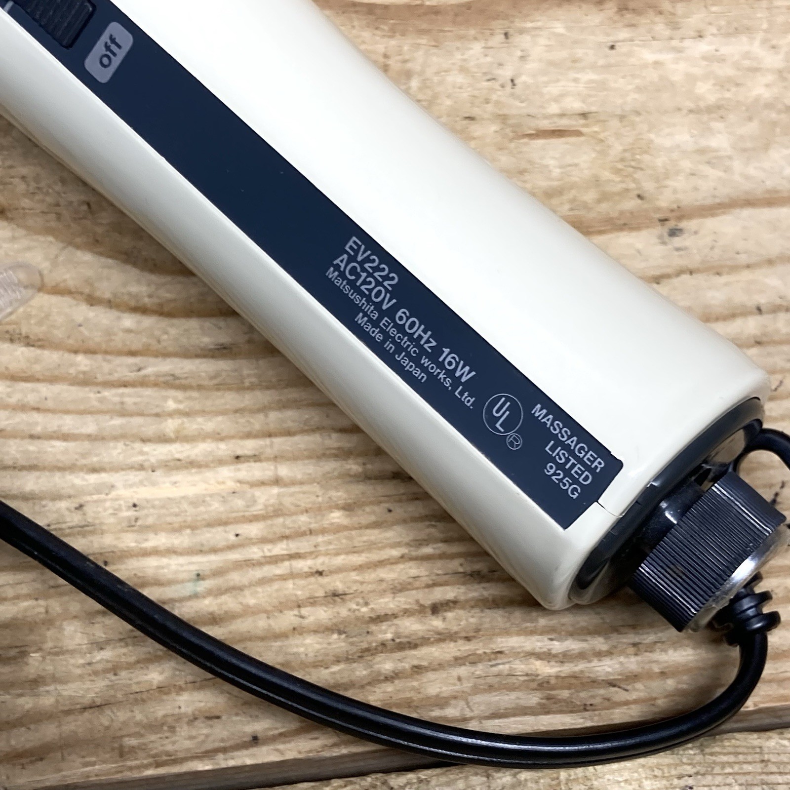 Panasonic Panabrator IV Model EV222 Variable Speed Massager Heat Tested WORKING