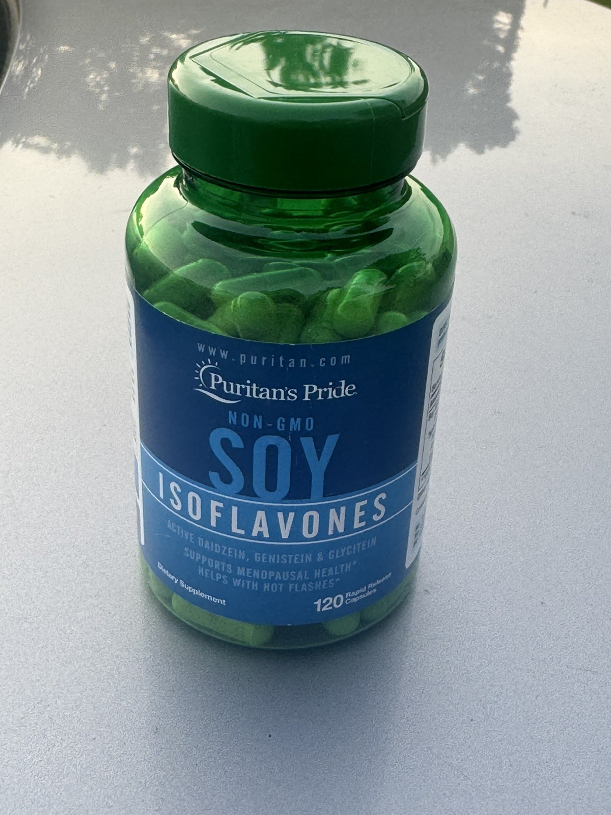 Puritan’s Pride Soy Isoflavones Non-GMO 120 Capsules Menopause 7/2027