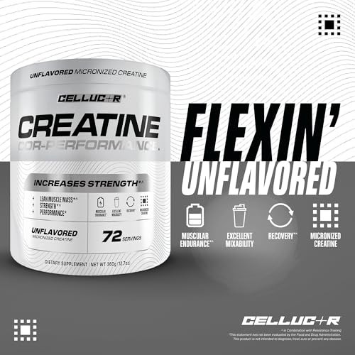 Creatine Monohydrate Powder 72 Servings Unflavored Micronized for Muscle Growth