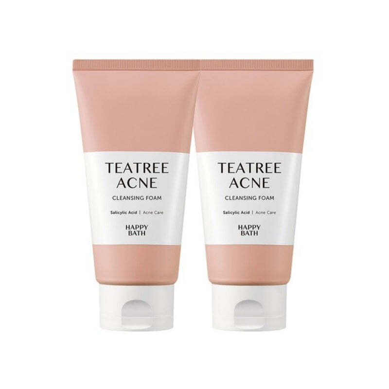 Happy Bath Teatree Acne Cleansing Foam 150g*2Pcs – FREE SHIPPING