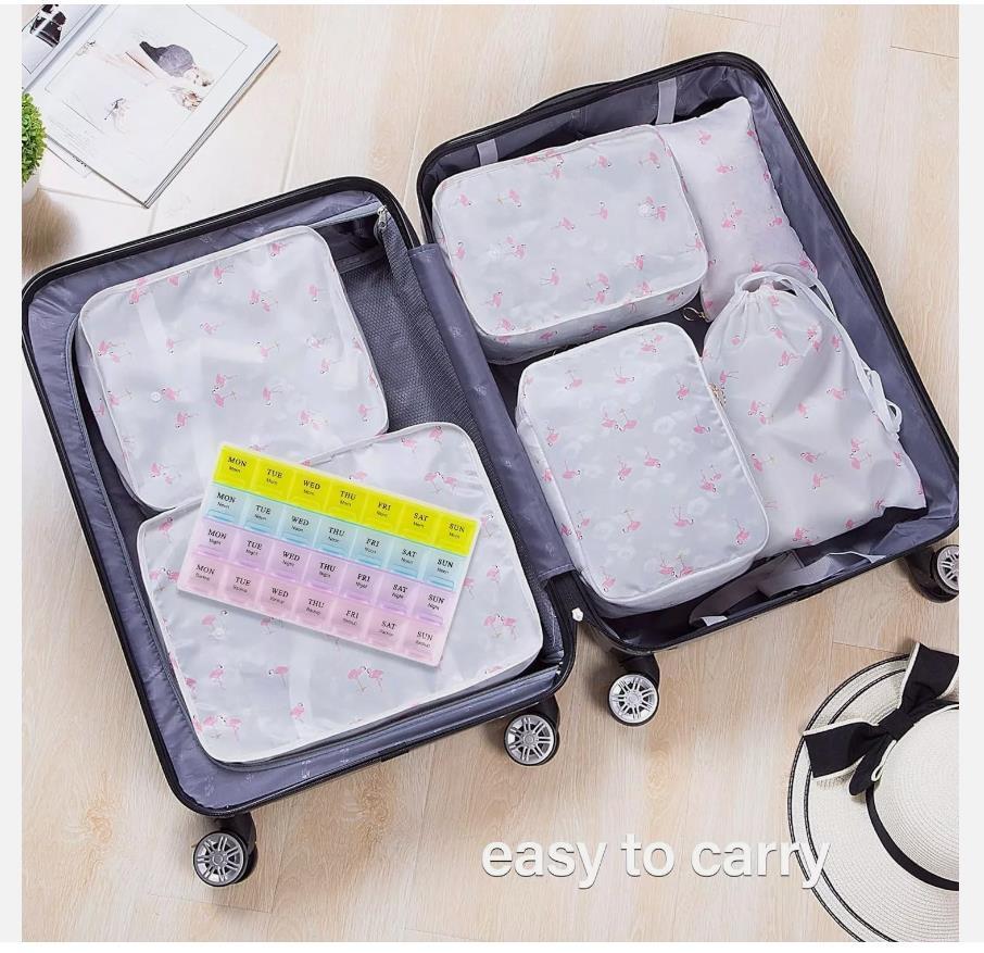 For Vitamins Extra Large Weekly Pill Organizer 2 Times A Day Medicine Cases Boxs