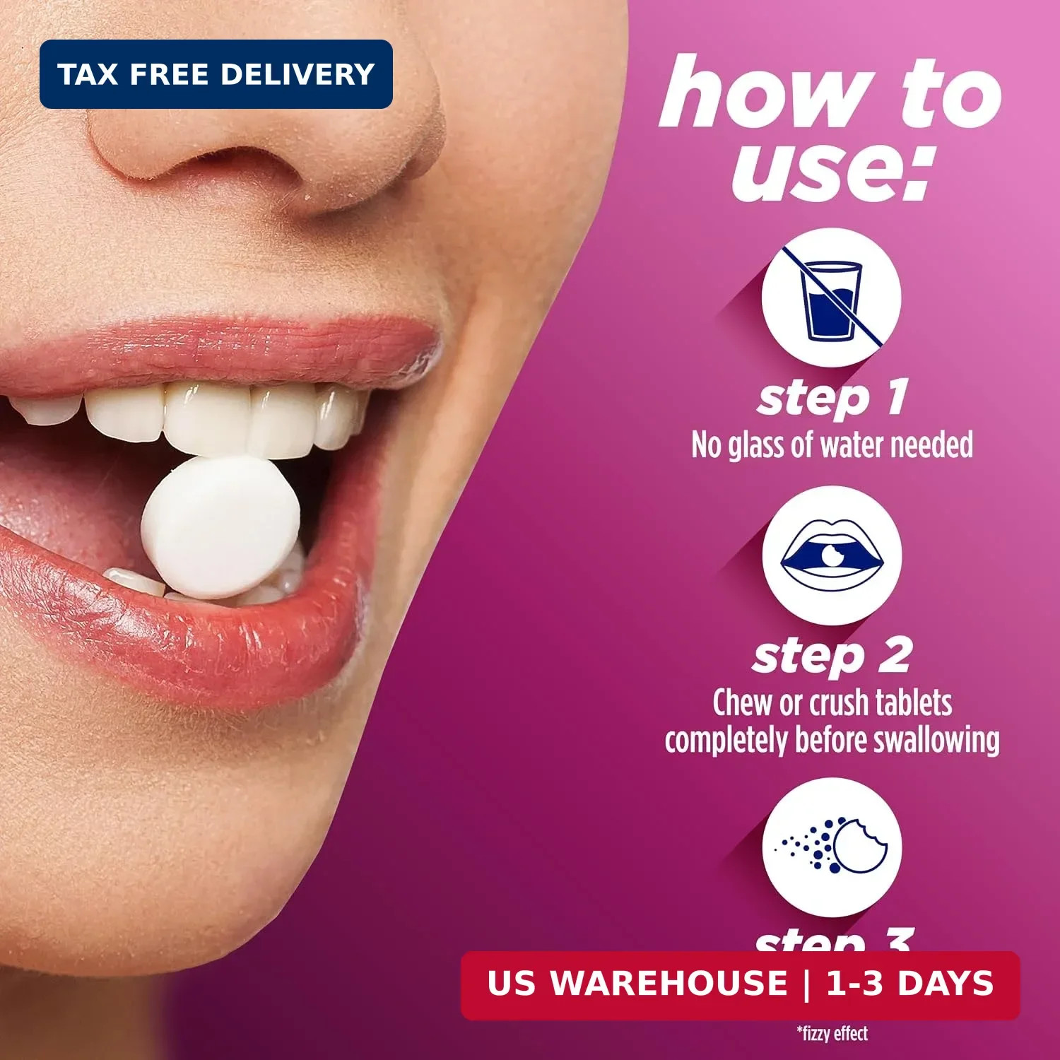 Alka-Seltzer Cold, Cold & Cough Fast Chewable Tablets, Cough Medicine, Multi-Sym