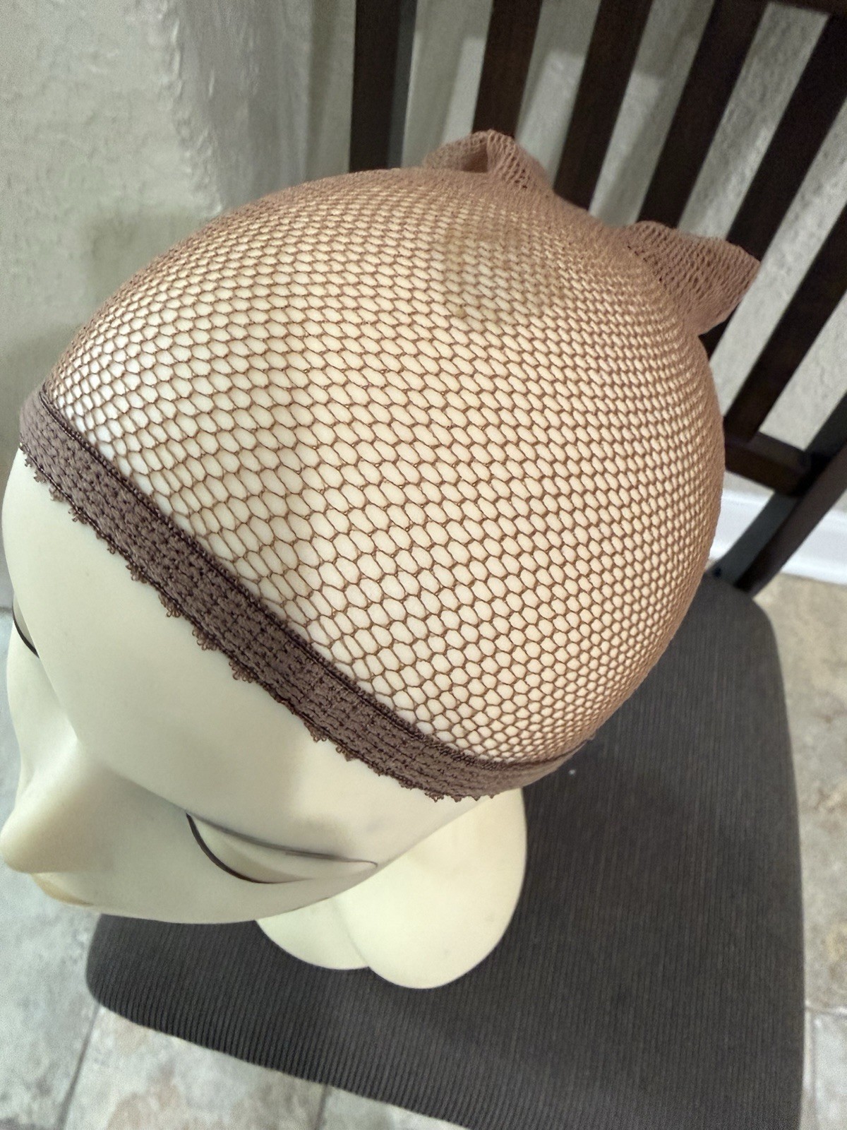 Fishnet Wig Cap One Size Beige/Dark Brown Comfortable Stretchable Cool