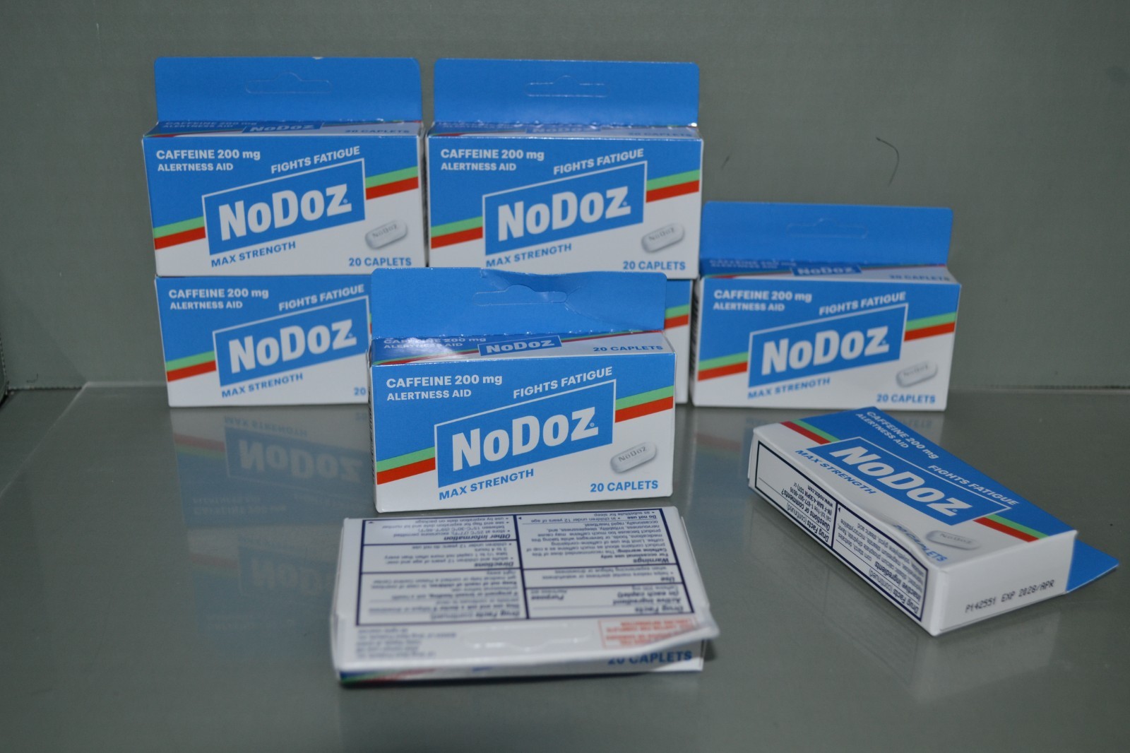 (8) NoDoz 200 mg Caffeine Pills, Maximum Strength, 20 In Each, 160 Total, 4/28