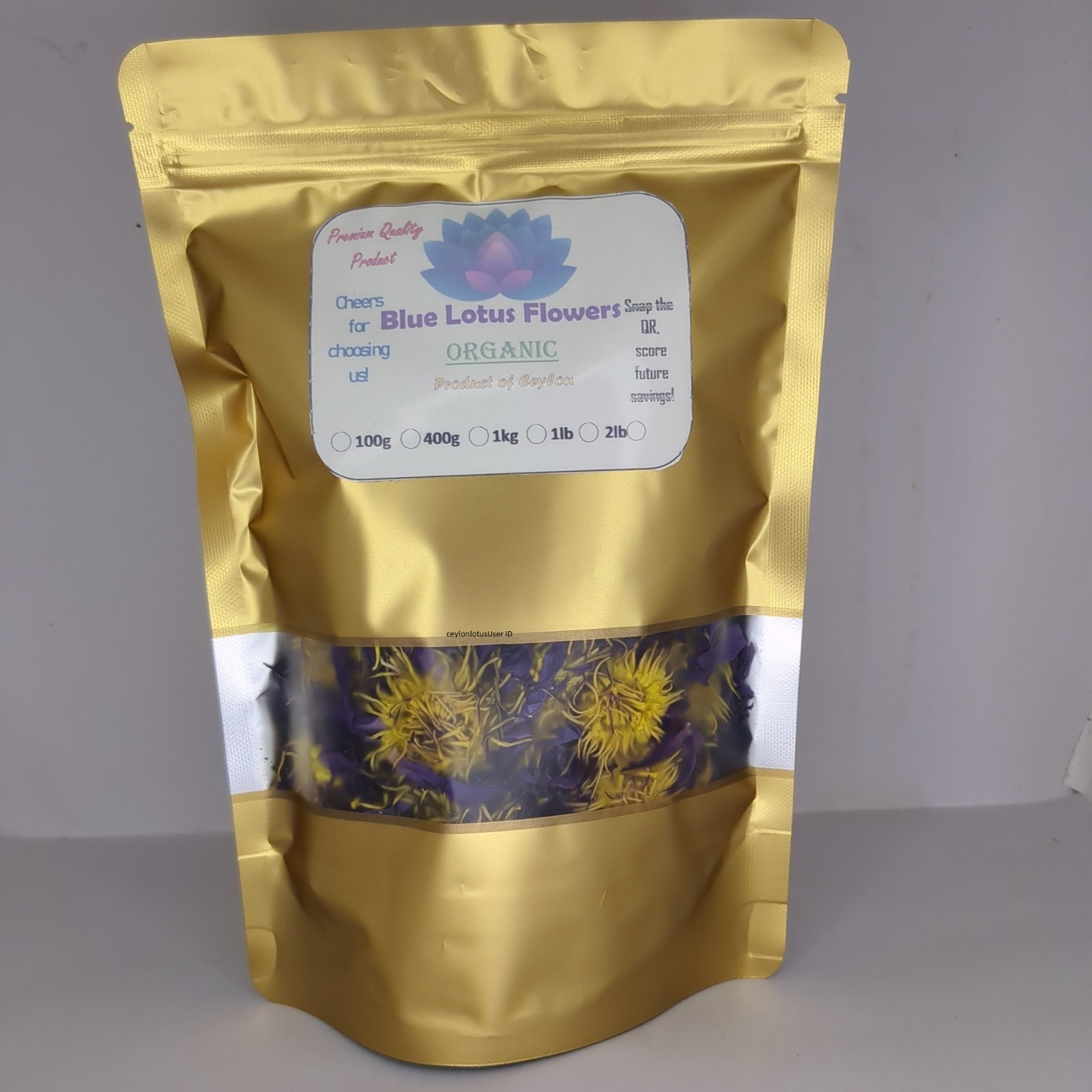 Blue Lotus (Nymphaea Caerulea) 100% Organic Natural Hand Picked Flowers Herb Tea