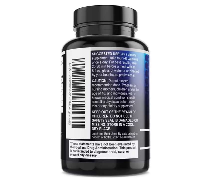 ( 2 pack ) Nitric Oxide Booster 3000mg L-Arginine 3X Extra Strength Capsules