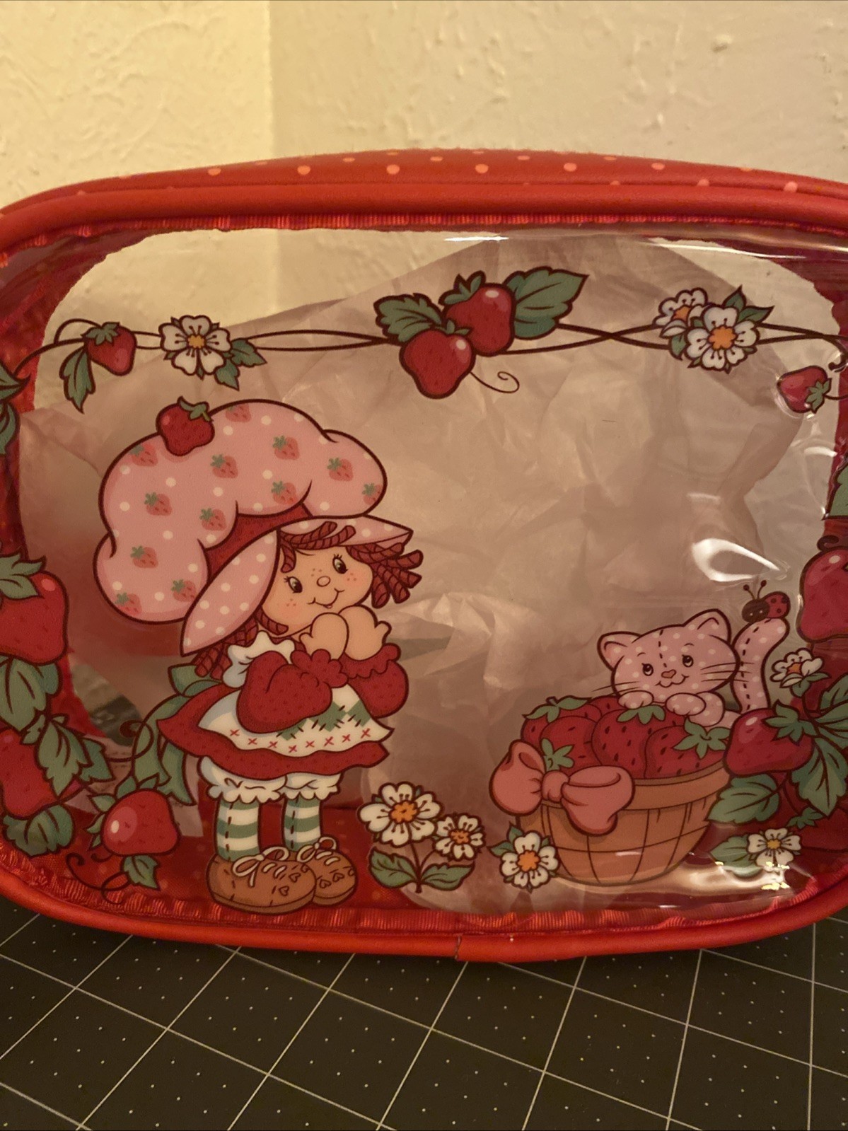 Strawberry Shortcake Clear Vinyl Makeup Bag