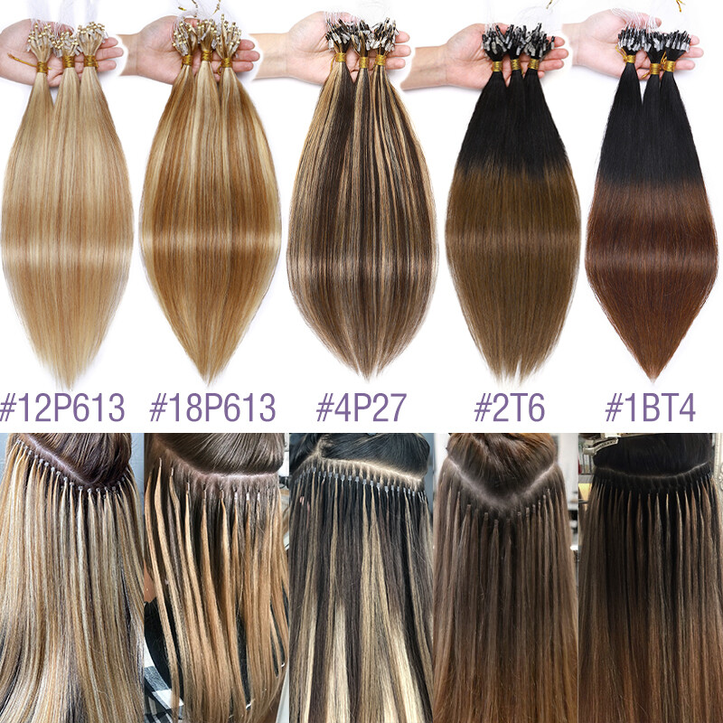CLEARANCE Silicone Micro Ring Loop Beads Remy Human Hair Extensions Highlight