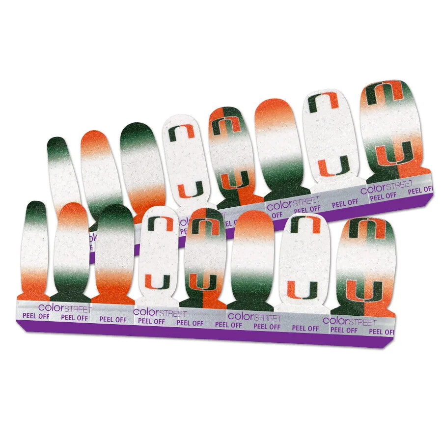 Color Street Collegiate Collection HURRICANES University of Miami 2022 LIMITED