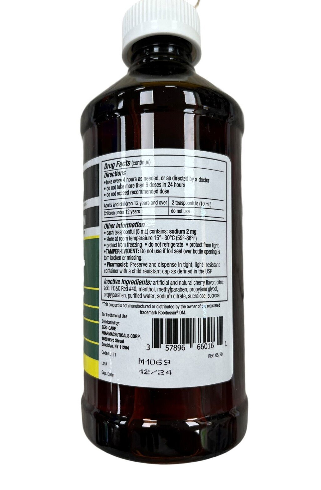 Chest Congestion DM Syrup Geri-Tussin DM Cough & Congestion 16oz ( 3 bottles) __