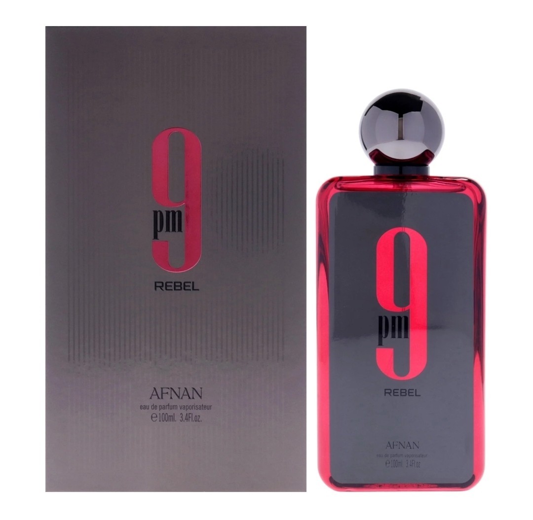Afnan 9 PM Rebel Eau De Parfum 3.4 oz / 100 ml Spray, SEALED!