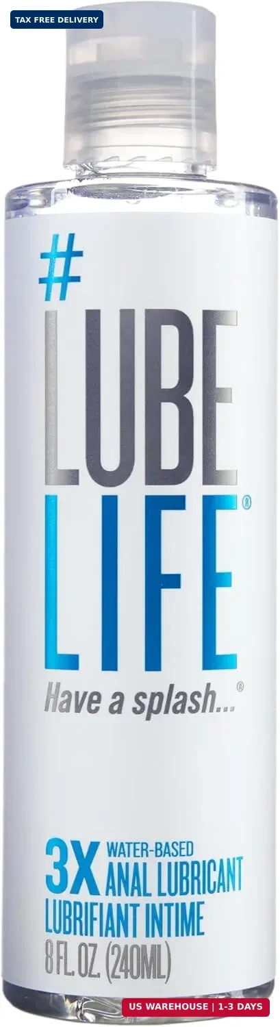 LUBELIFE 3X Anal Lube – Extra Thick Water Based Lube for Men, Women & Couples –