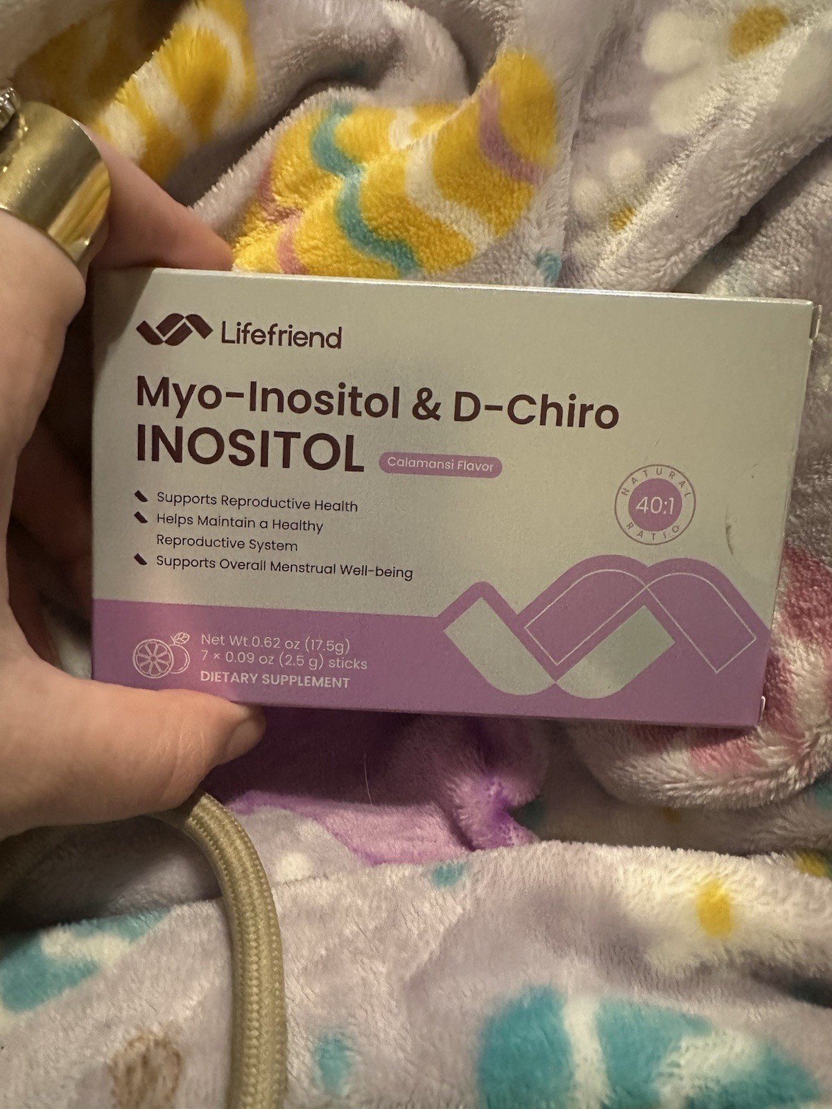 Lifefriend Myo & D-Chiro Inositol 40:1 Powder 7 Sticks Gluten-Free