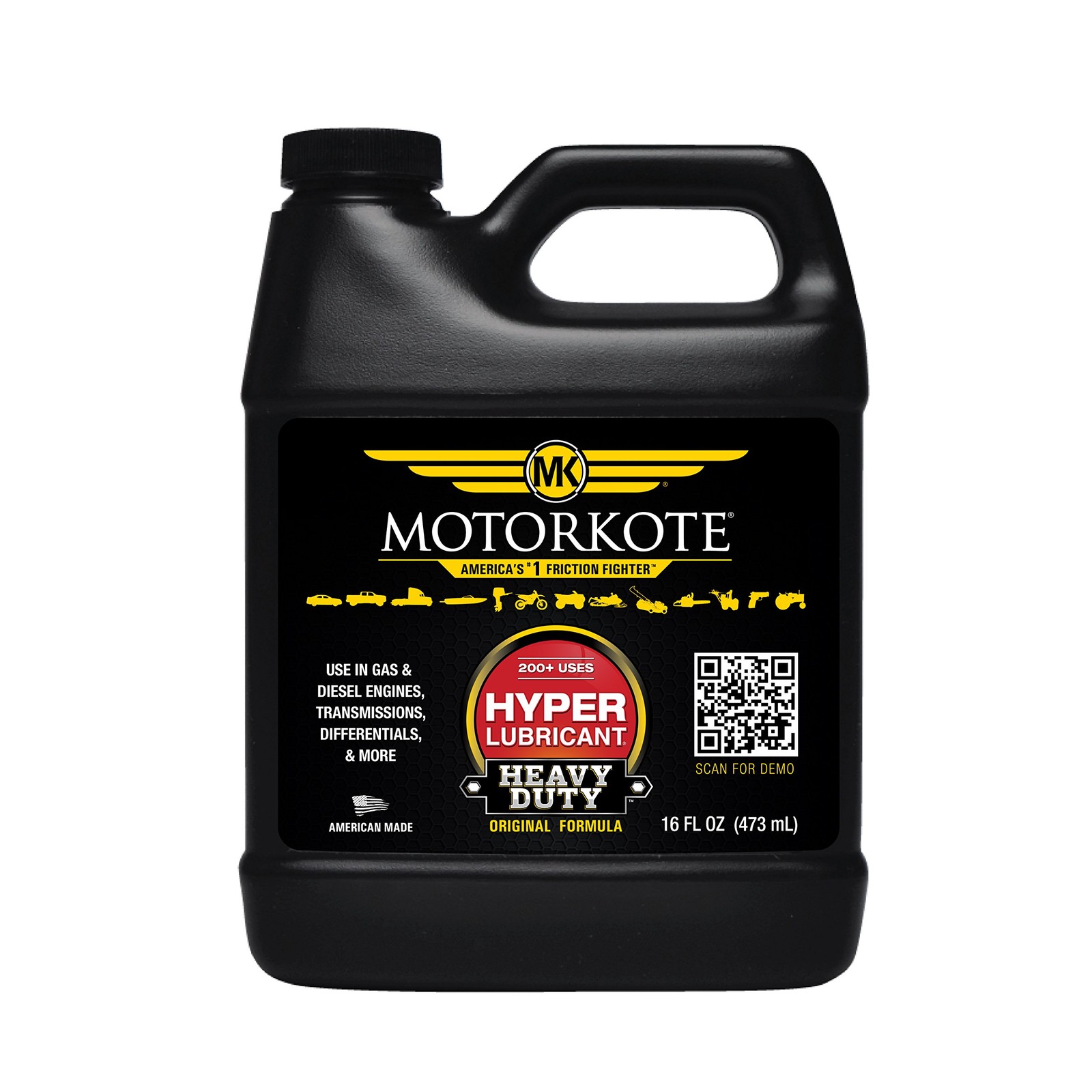 Motorkote Hyper Lubricant Engine Treatment, 16 Fluid Ounces, Amber