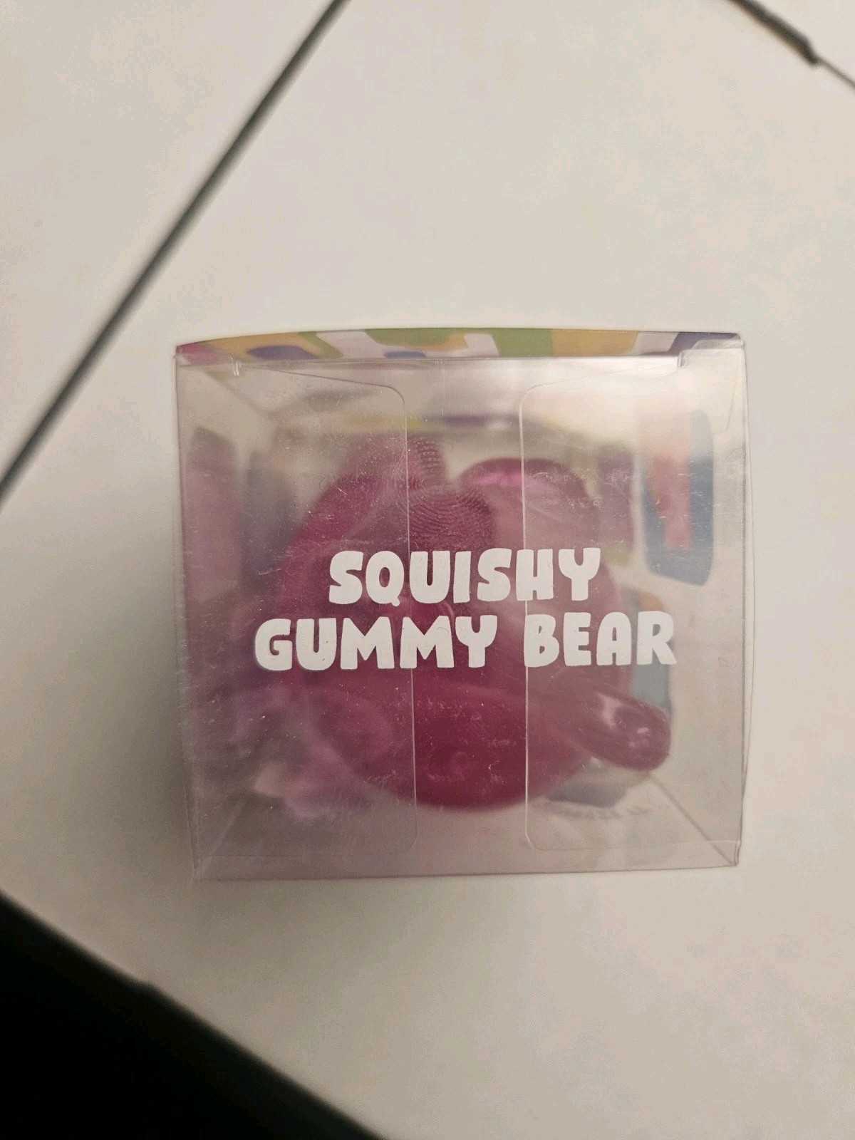 Gummy Bear Squishy Stress Ball Slow Rising Pink & Blue Squeeze Fidget Toy