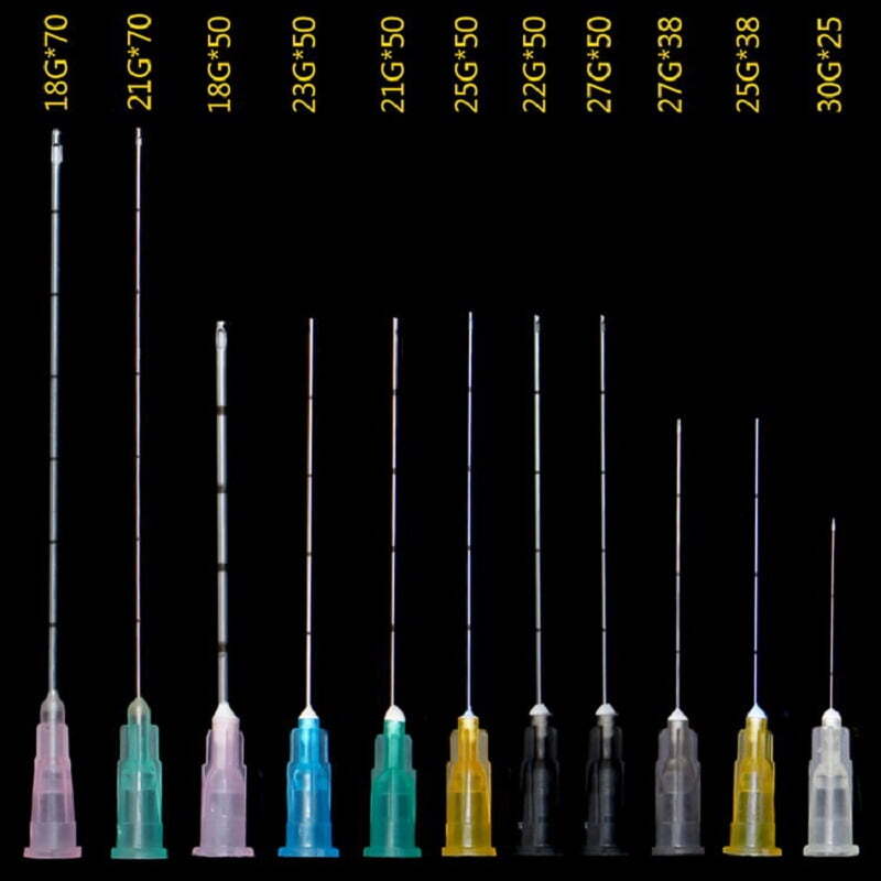 Micro Cannula with Puncture, 5/10pcs 25g 50mm Blunt Tip for Fillers, USA Seller