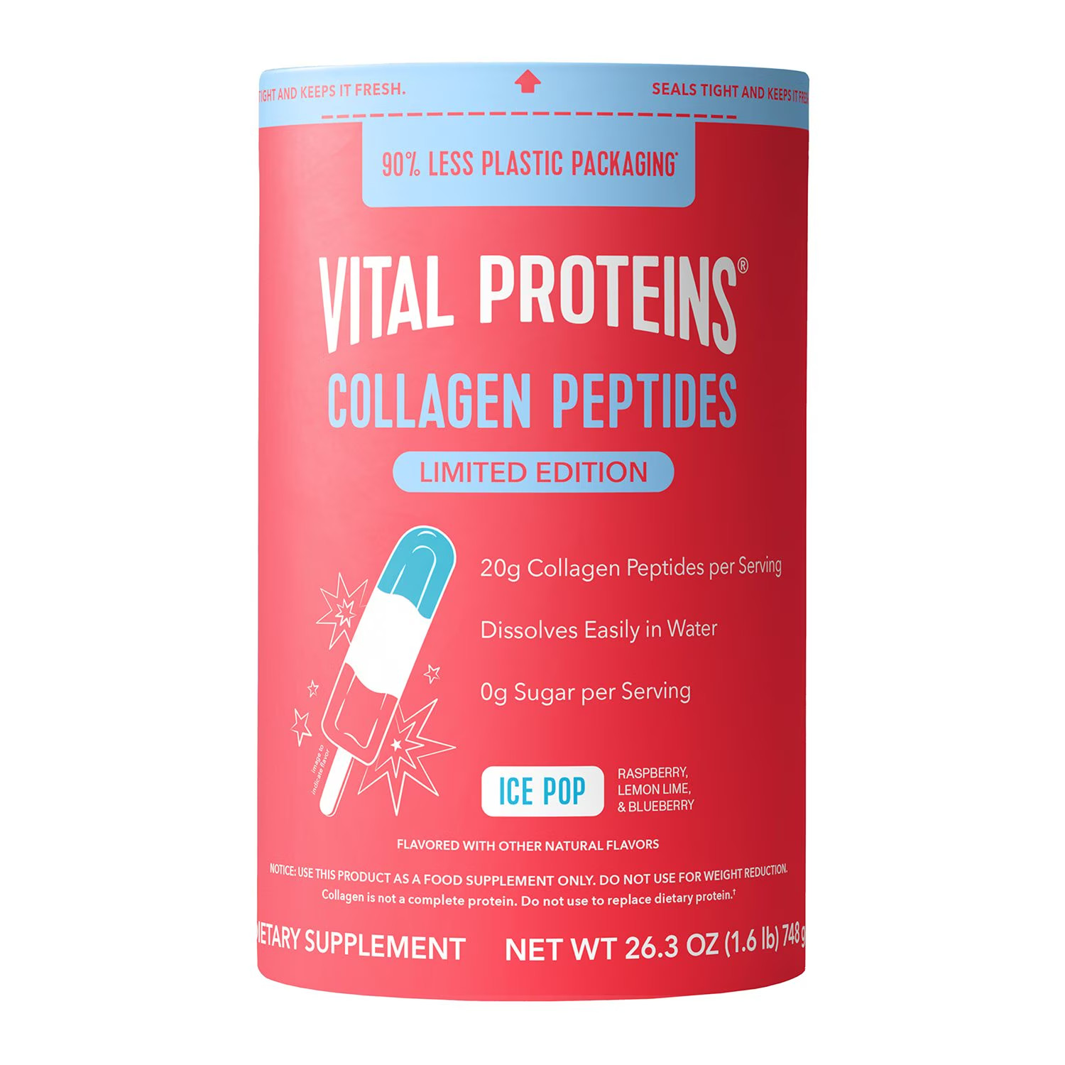 Vital Proteins Ice Pop Collagen Peptides 26.3oz Limited Edition Exp 05-2027 New