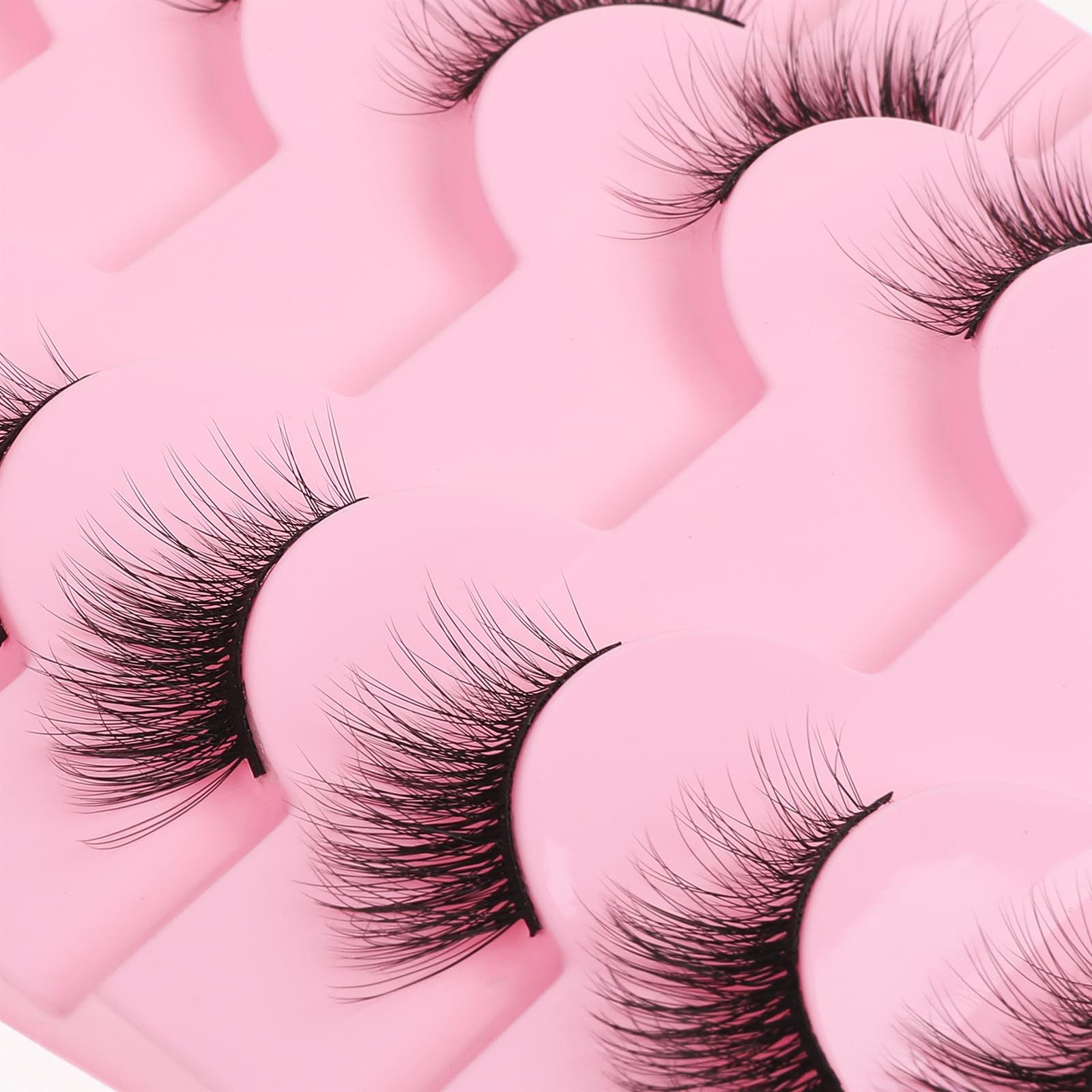 Gjinxi Half Lashes Natural Look False Eyelashes 1 pair (Pack of 10), Black